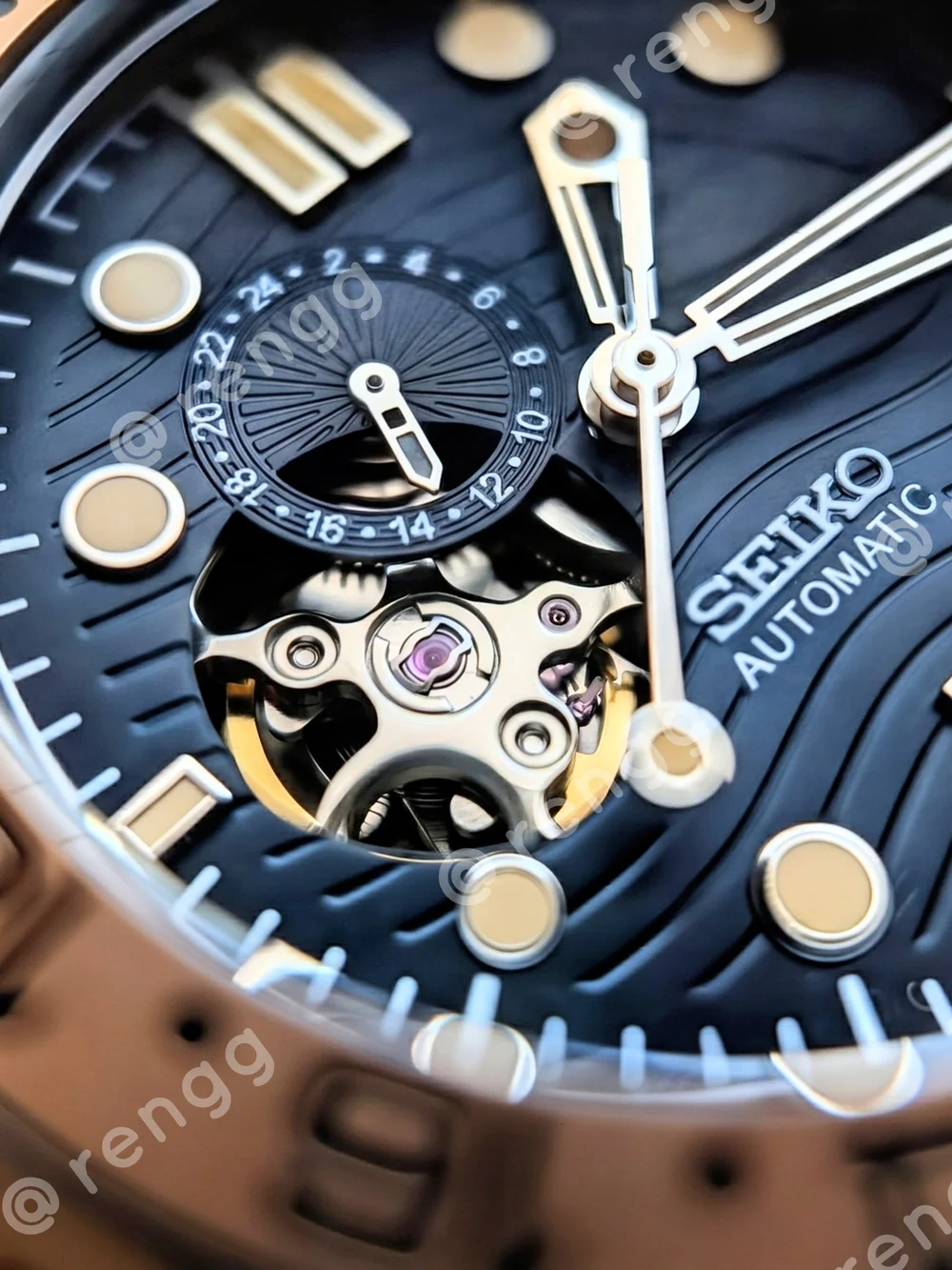 41mm Titanium Seiko Master Men's Automatic Diver Mod Watch Open Heart Sapphire